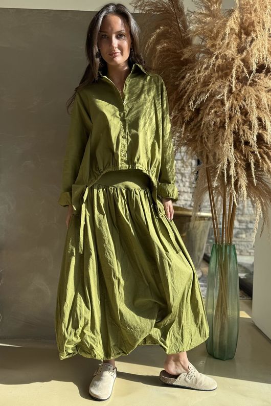 Paloma French Tuck Shirt Olive